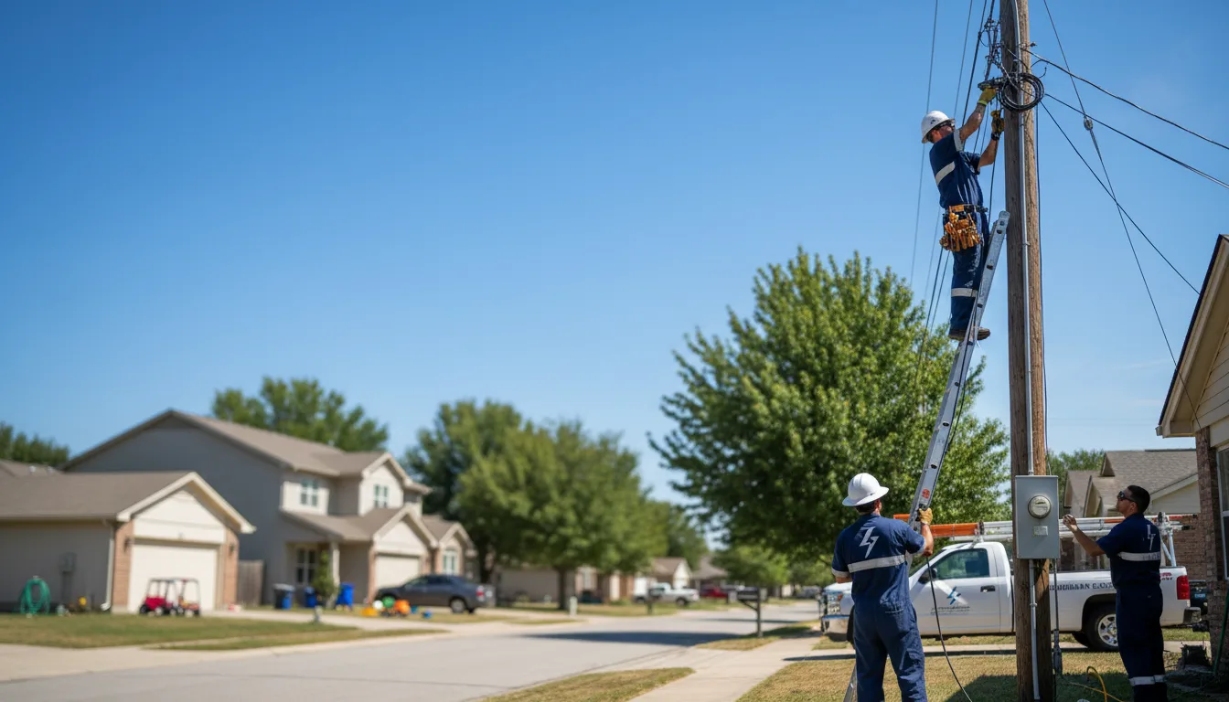 Residential electrician providing installation services in Annona, TX